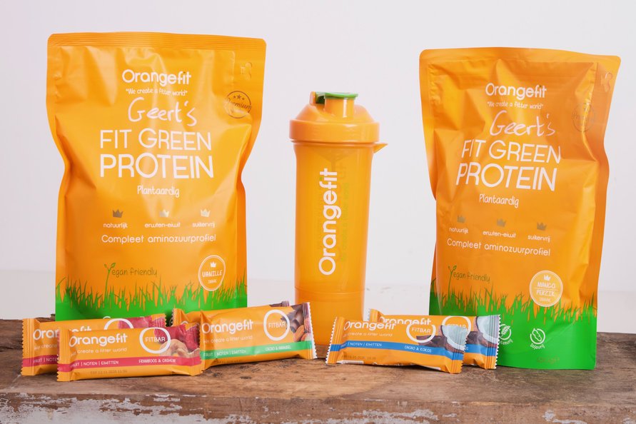 Vegan eiwitpoeder van orange fit