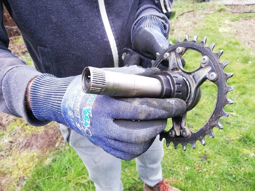 Shimano direct mount kettingblad vervangen