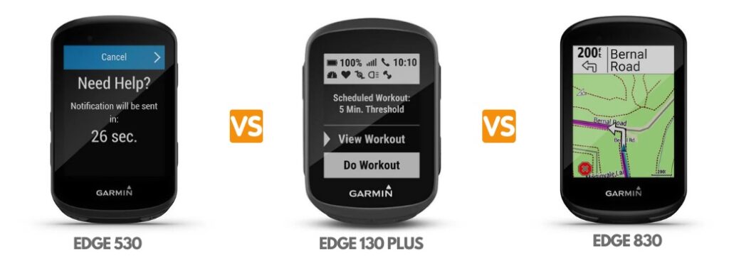 Garmin Edge 130 Plus vs 530 vs 830