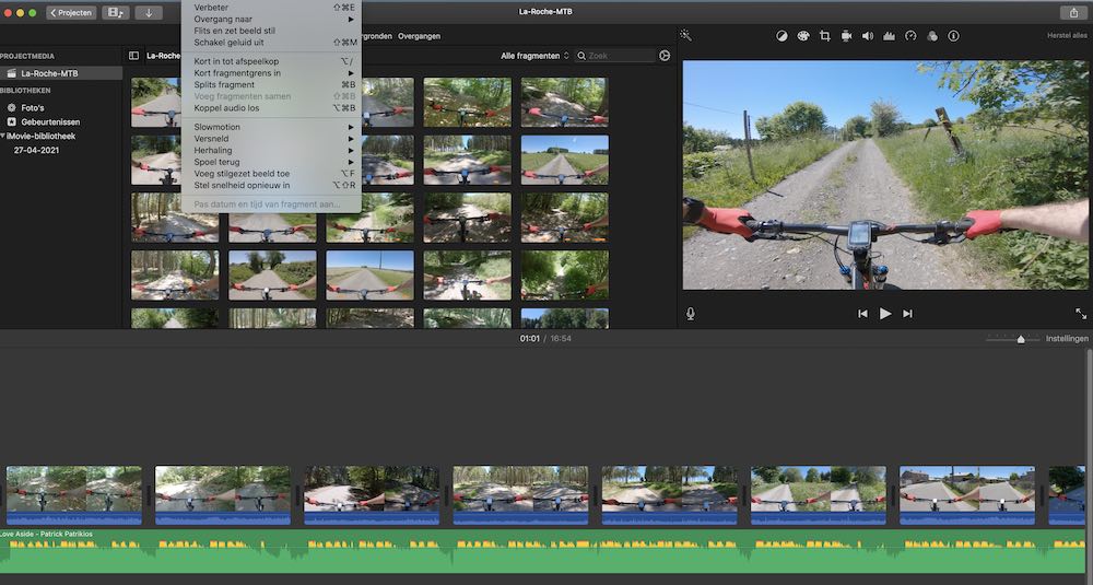 Video editing met iMovie