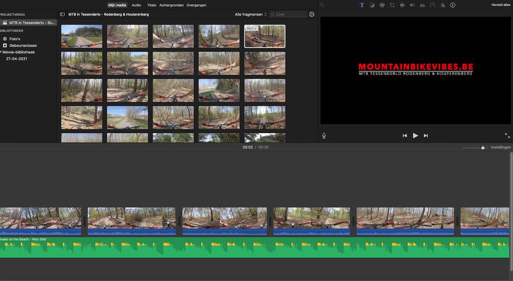iMovie GoPro MTB video bewerken