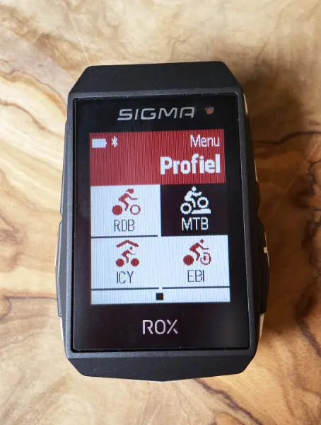 Sigma Rox 11.1 EVO fietsprofielen