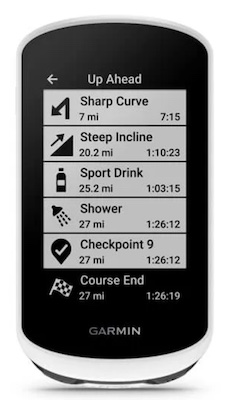Garmin Edge Explore 2 up ahead