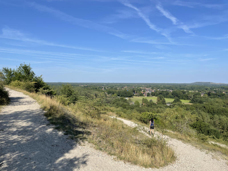 be-Mine rode wandelroute grote terril afdaling